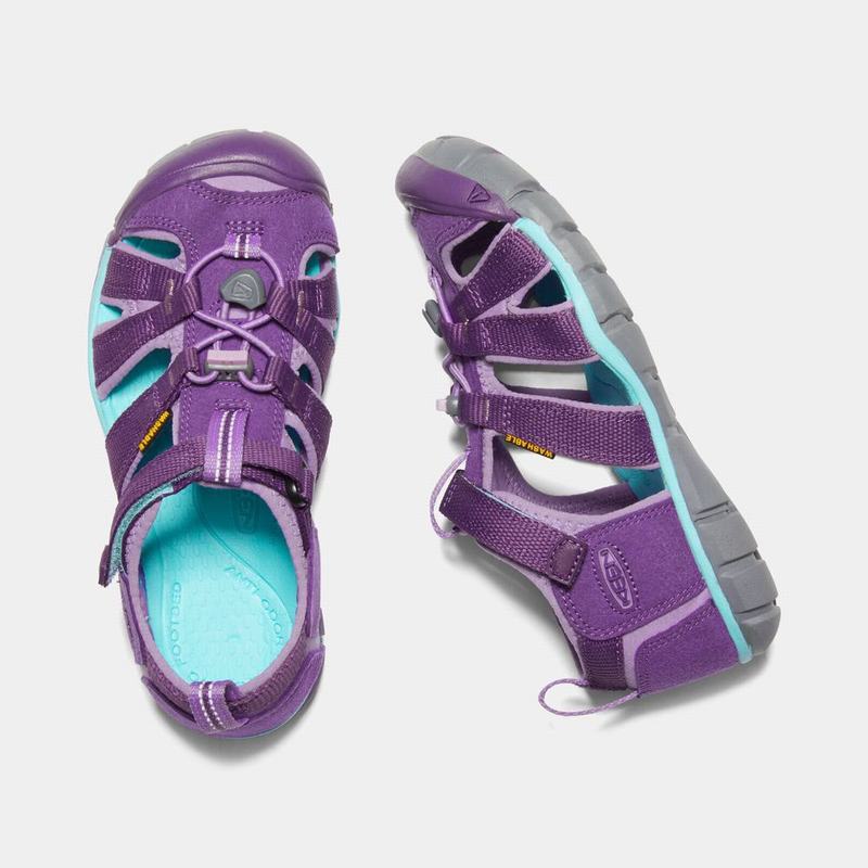 Cheap Keen Seacamp II Cnx Kids Sandals Purple (9514-QIUPC)